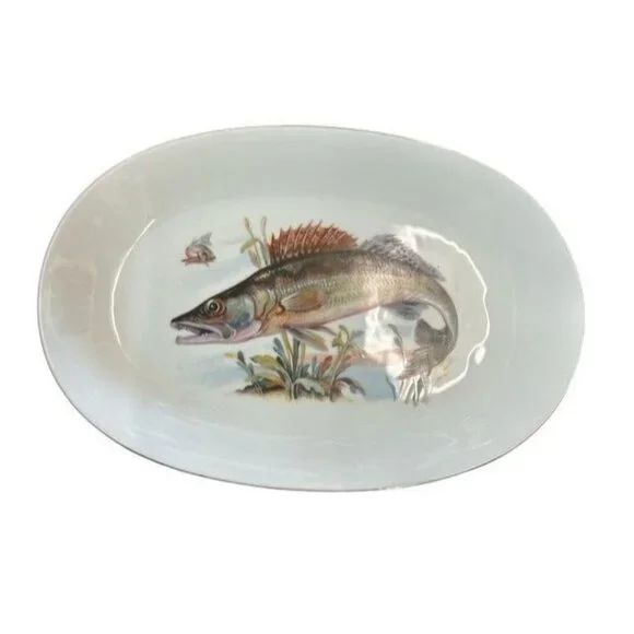 Set Of 6 Vintage Neiman Marcus Germany 9.5" Fish Plates. - Picture 7 of 8